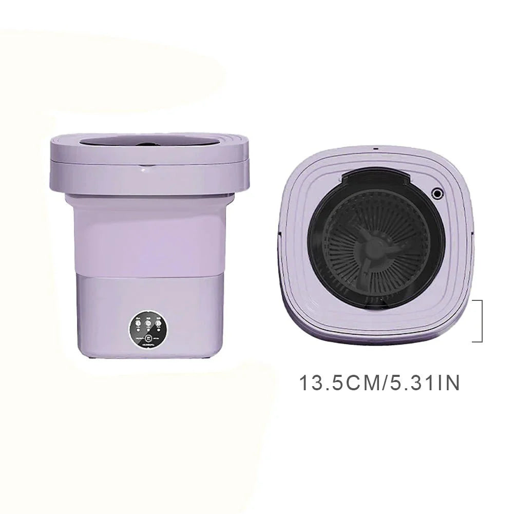 10L Portable Folding Washing Machine with Timer | RV, Camping & Apartment Laundry