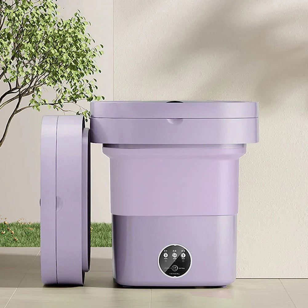 10L Portable Folding Washing Machine with Timer | RV, Camping & Apartment Laundry