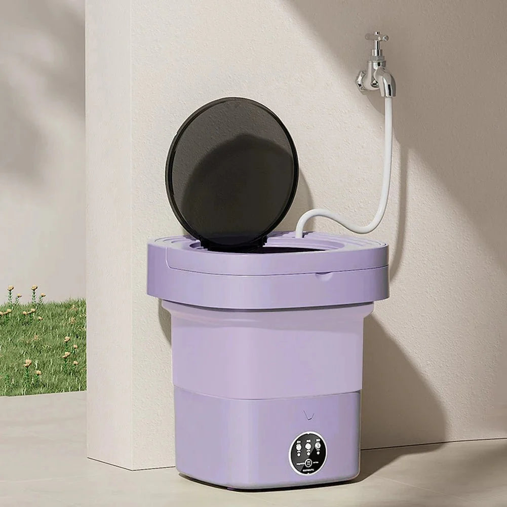 10L Portable Folding Washing Machine with Timer | RV, Camping & Apartment Laundry