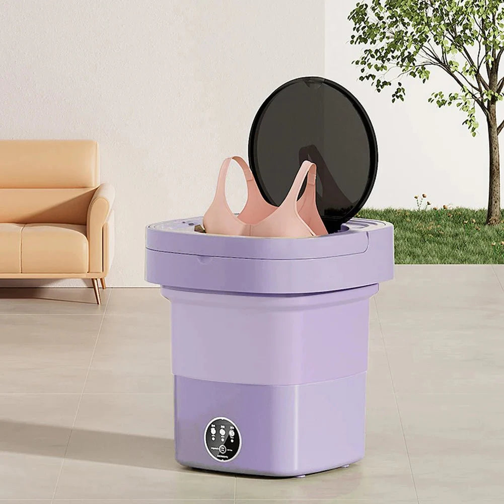 10L Portable Folding Washing Machine with Timer | RV, Camping & Apartment Laundry