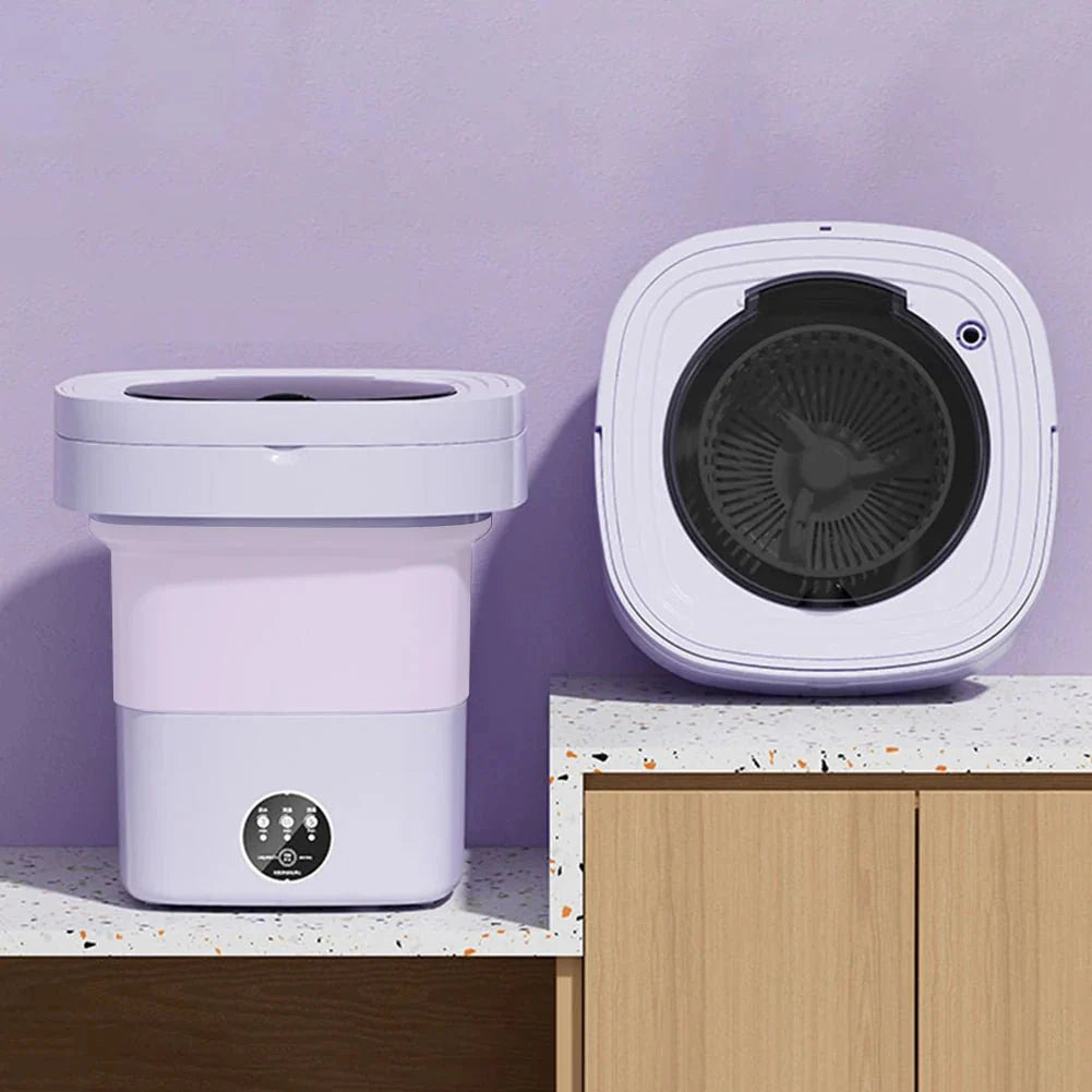 10L Portable Folding Washing Machine with Timer | RV, Camping & Apartment Laundry