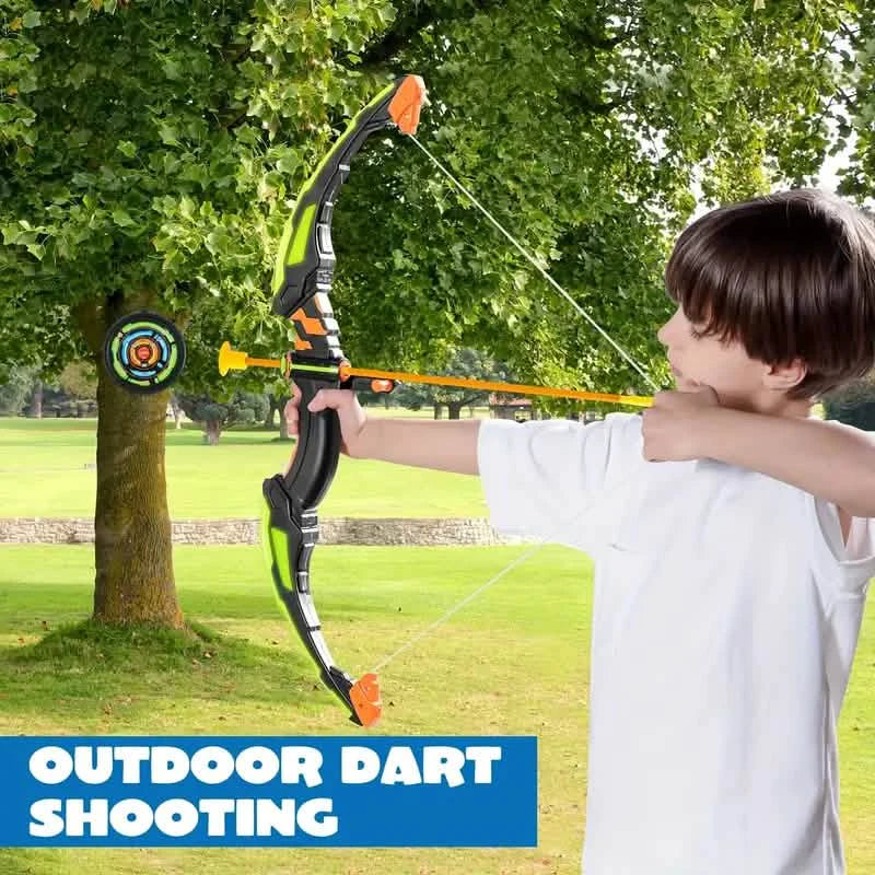 Light-Up Archery Play Kit with Suction Cup Arrows (Blue/Green)