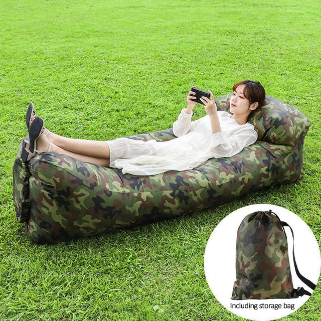 Inflatable Lounger Sofa Bed – Portable Air Couch for Camping, Beach & Outdoor Use
