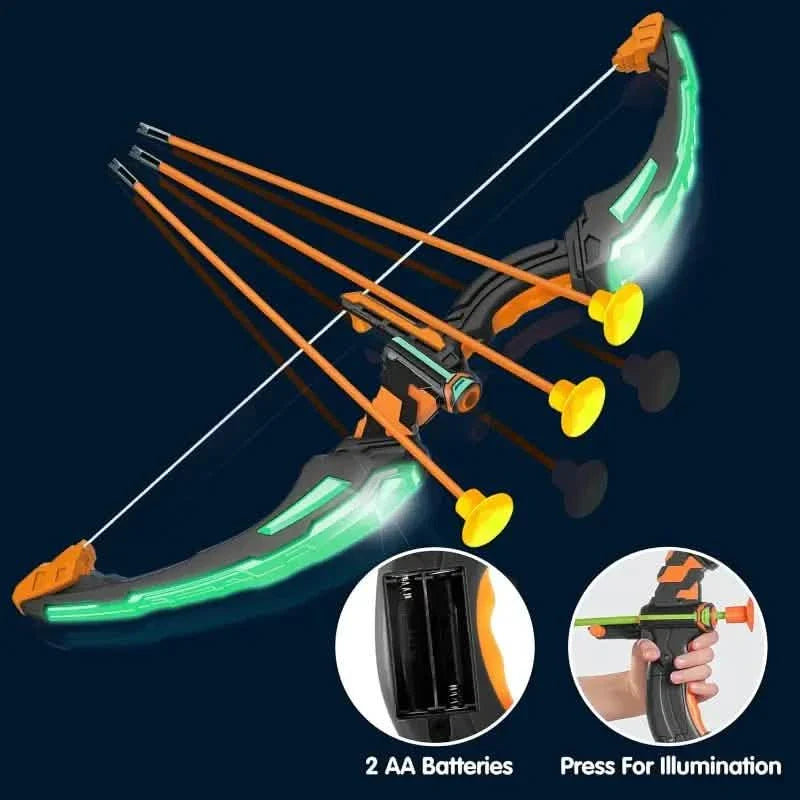 Light-Up Archery Play Kit with Suction Cup Arrows (Blue/Green)