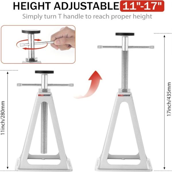4-Pack 6,000 lbs Adjustable RV Stabilizer Jacks (11-17")