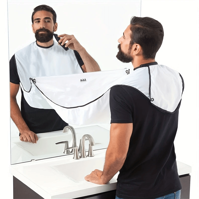 Men's Shaving Apron – Hair Catcher Bib & Shaving Organizer