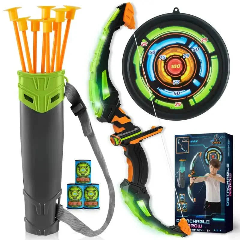 Light-Up Archery Play Kit with Suction Cup Arrows (Blue/Green)