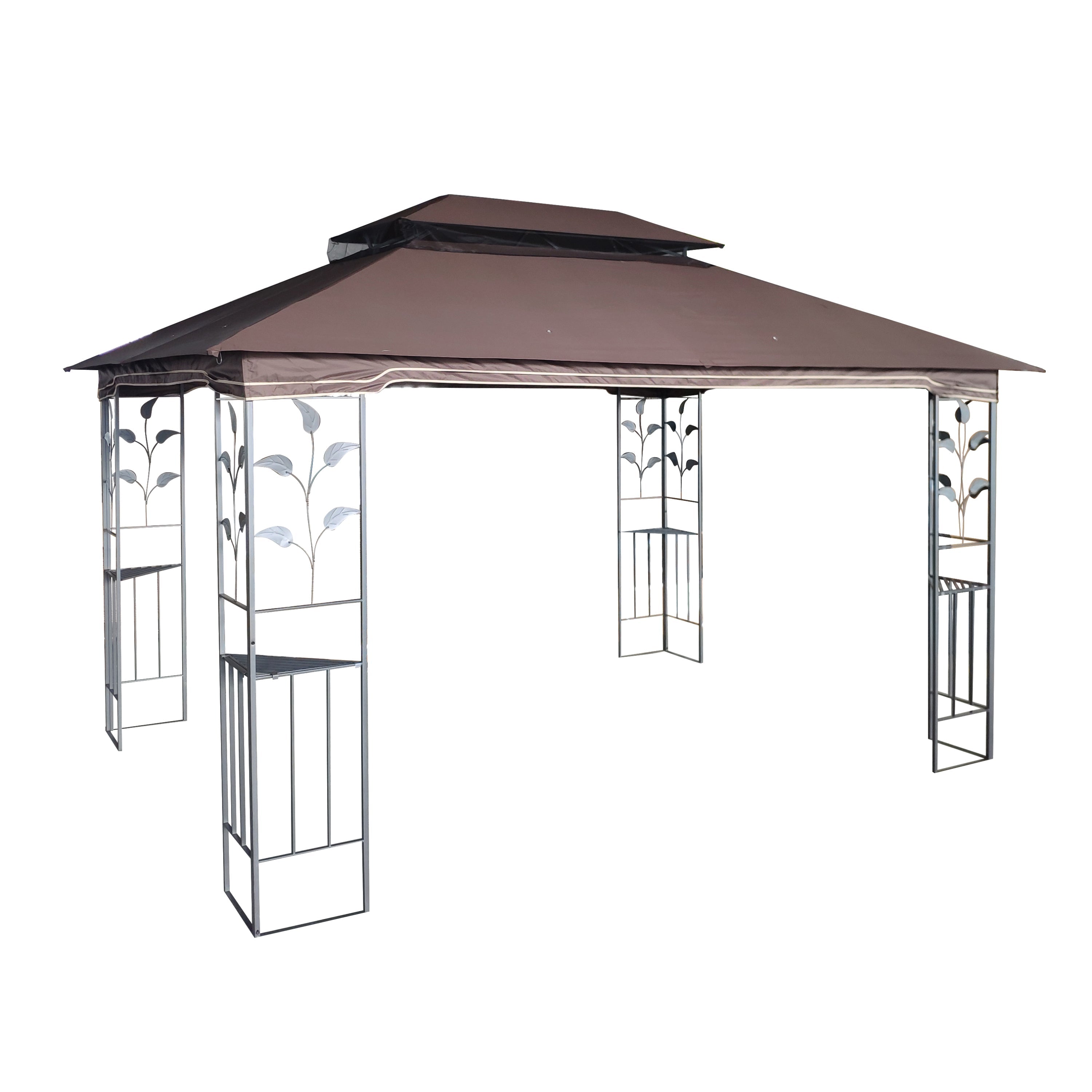 13 x 10 ft Gazebo with Ventilated Double Roof and Mosquito Net