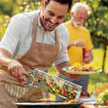Stainless Steel BBQ Grill Basket with Wood Handle