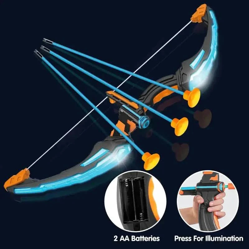 Light-Up Archery Play Kit with Suction Cup Arrows (Blue/Green)