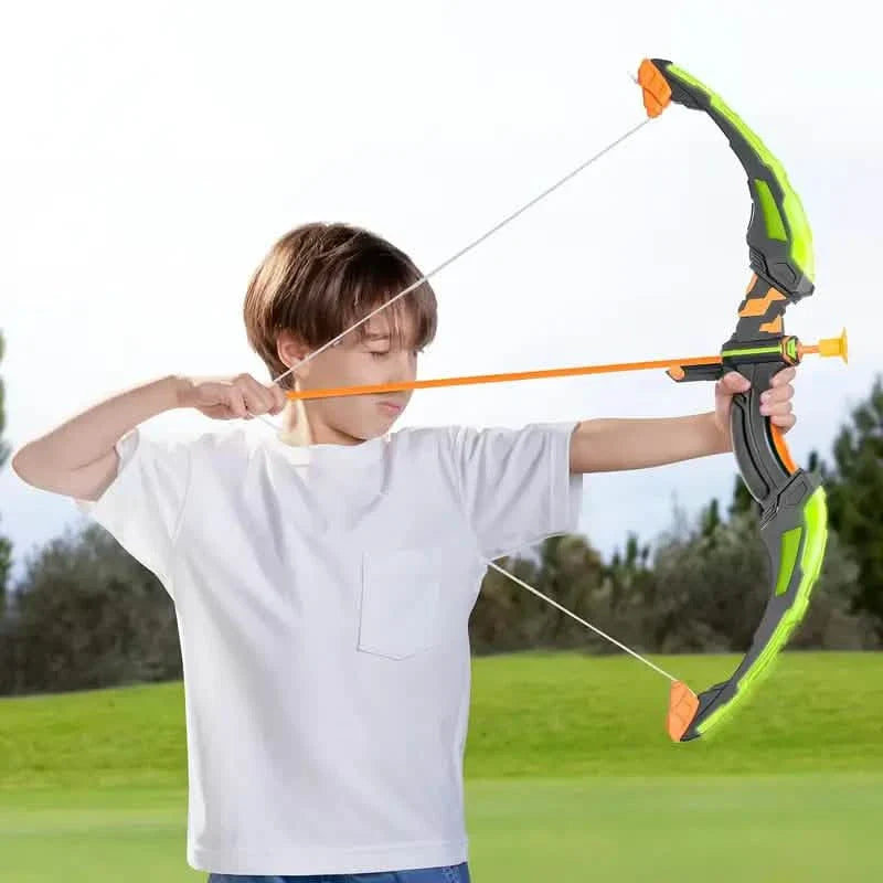 Light-Up Archery Play Kit with Suction Cup Arrows (Blue/Green)