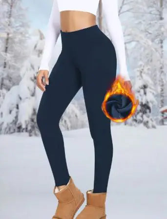 High Waist Warm Yoga Leggings | Thermal Sports Tights for Outdoor & Camping