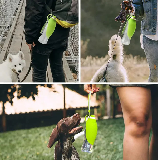 Pet Flip Cup Portable Water Bottle – 580ml, Silicone & ABS