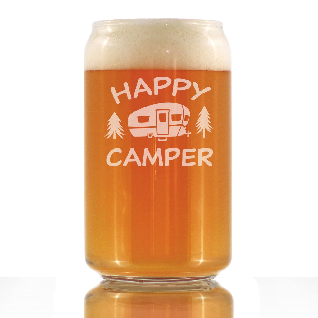 Happy Camper - Beer Can Pint Glass