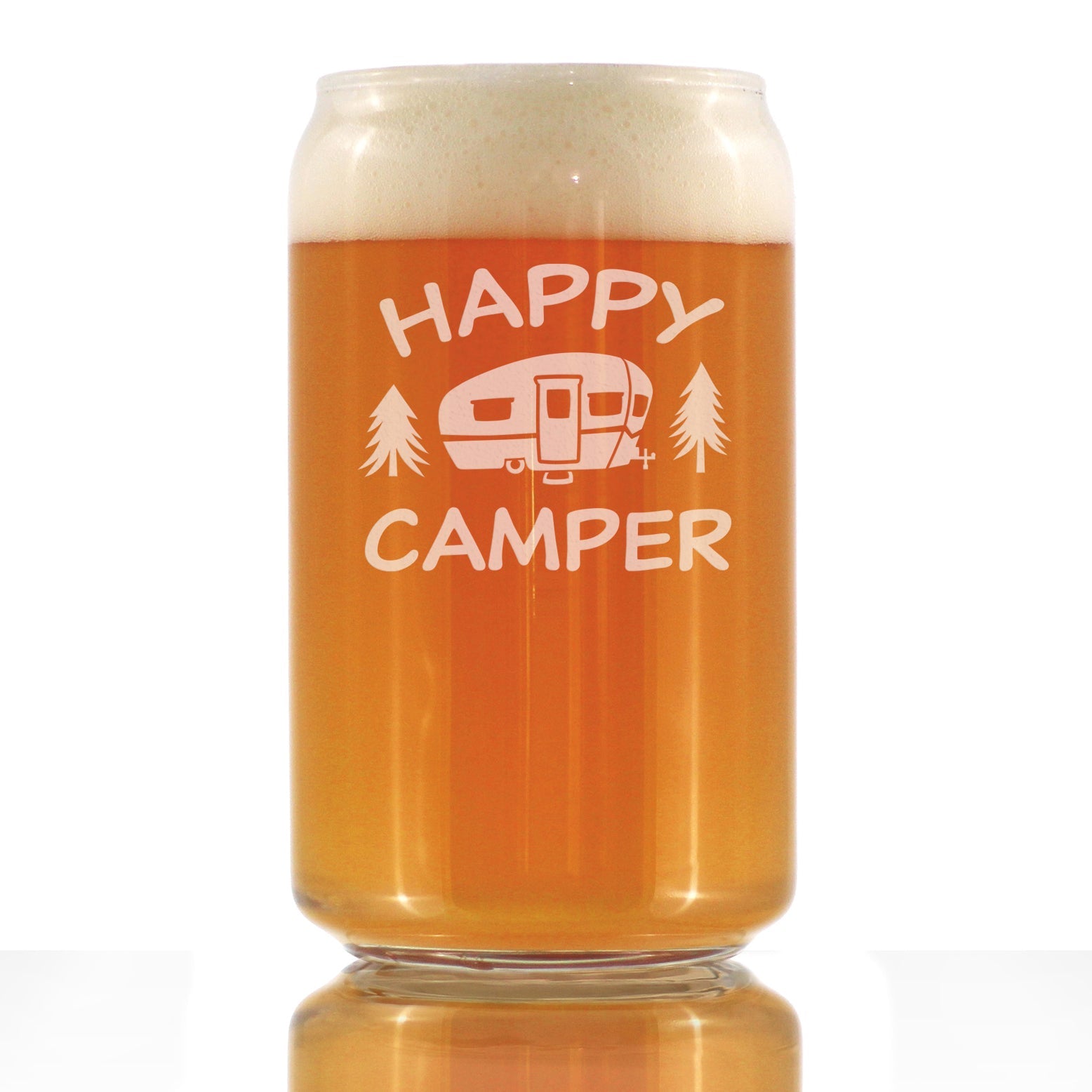 Happy Camper - Beer Can Pint Glass