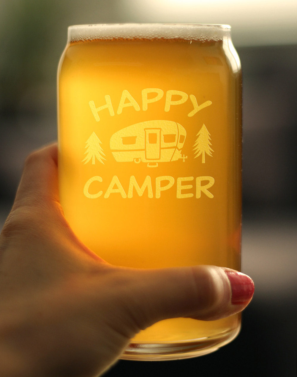Happy Camper - Beer Can Pint Glass