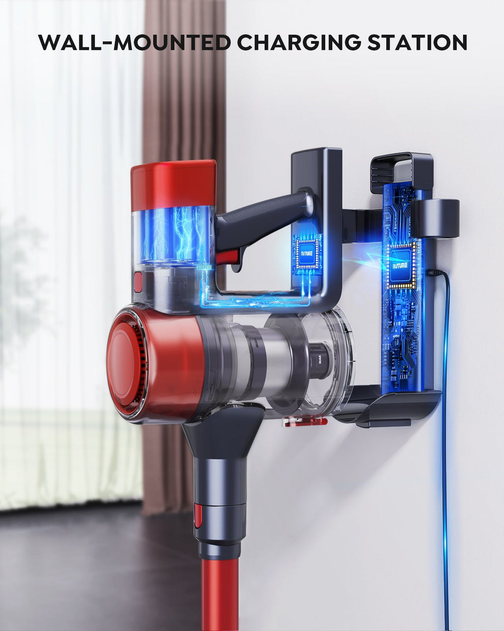 Buture VC50 Red Cordless Vacuum Cleaner