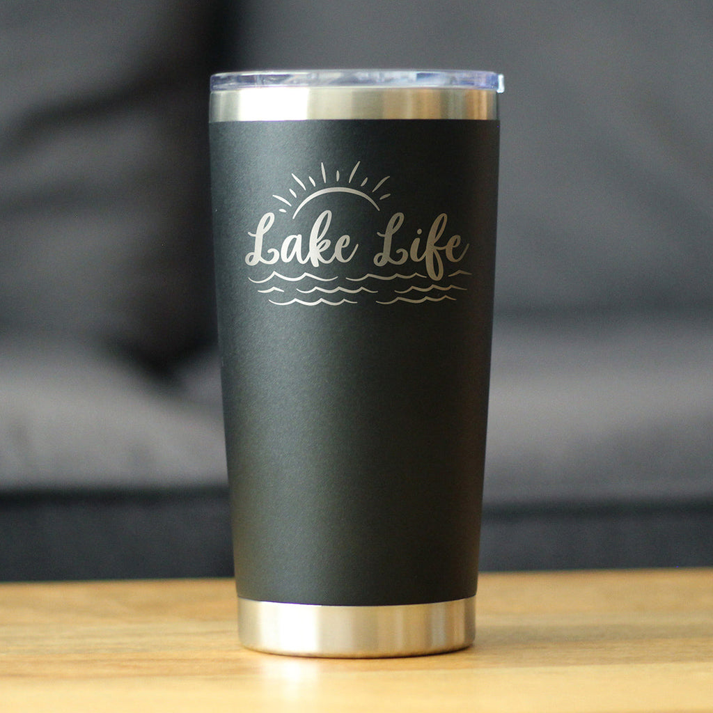 Lake Life - Insulated Coffee Tumbler Cup with Sliding Lid