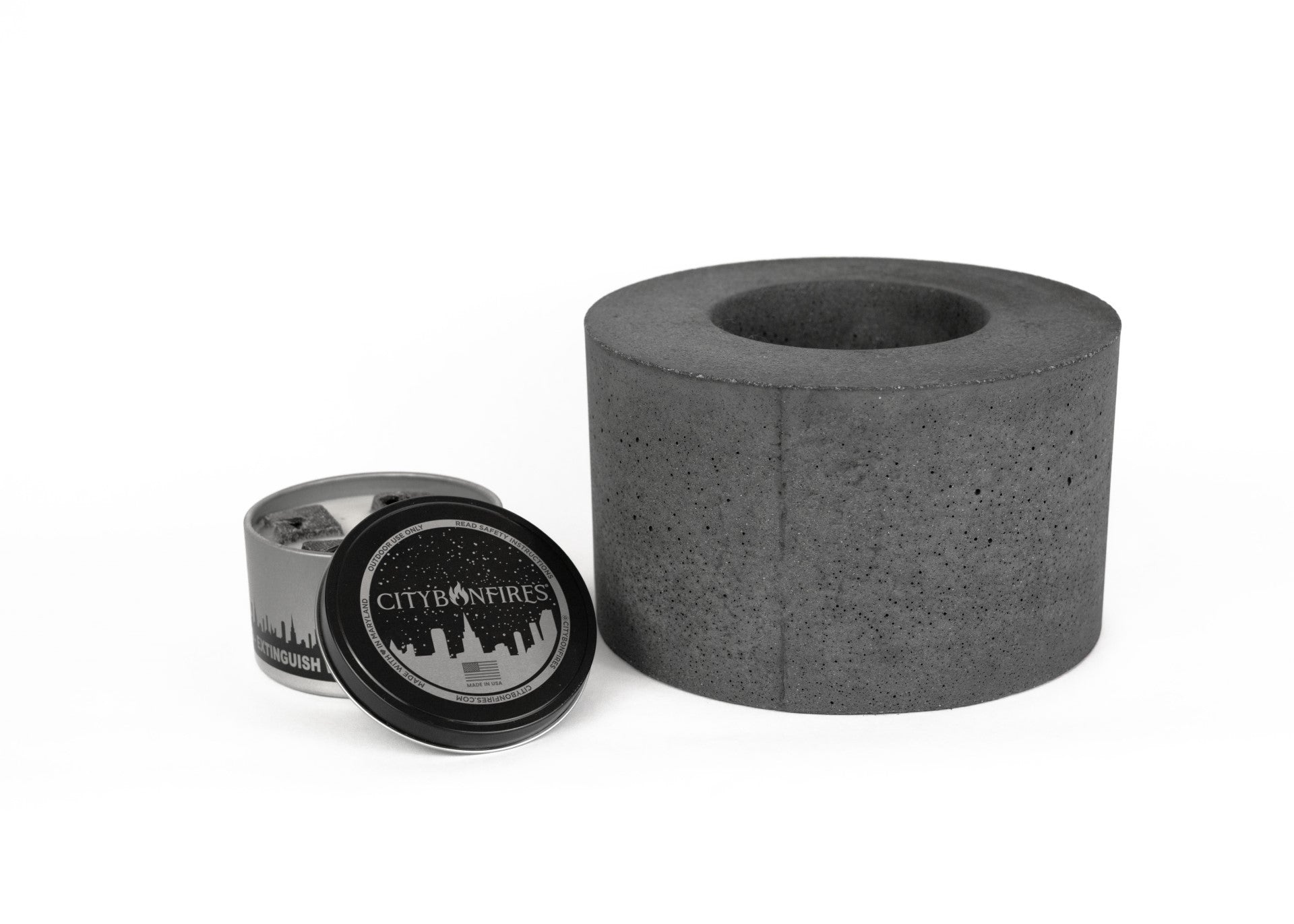 Classic Cylinder Concrete Fire Pit