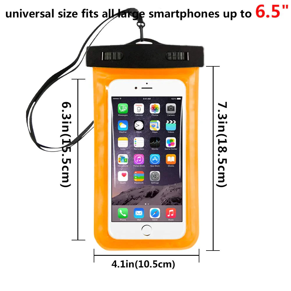 Waterproof Floating Phone Pouch Dry Bag | 3-Pack for Camping & Water Sports