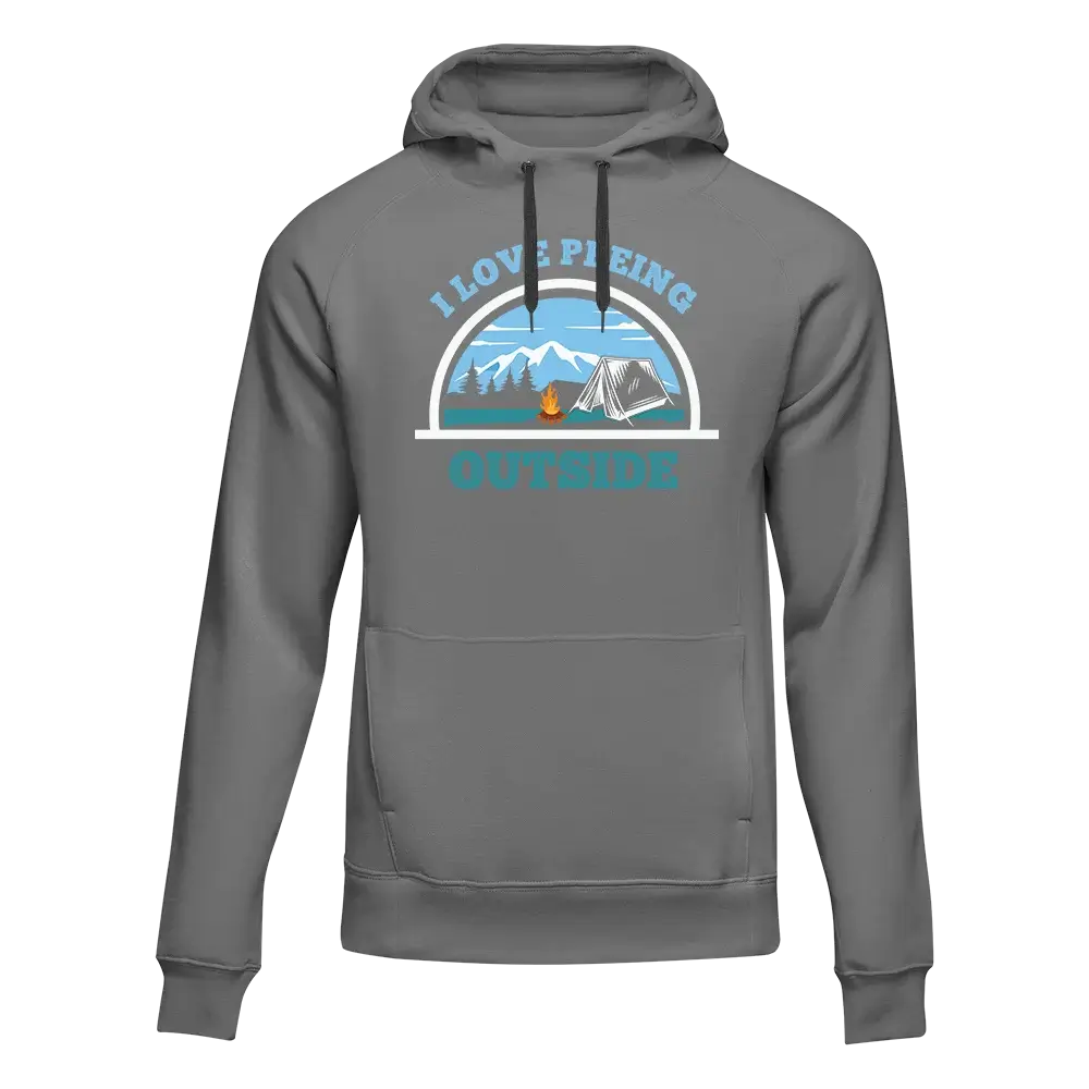 I Love Peeing Outside Men Adult Fleece Hoodie