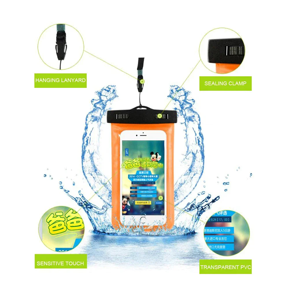 Waterproof Floating Phone Pouch Dry Bag | 3-Pack for Camping & Water Sports