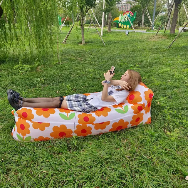 Inflatable Lounger Sofa Bed – Portable Air Couch for Camping, Beach & Outdoor Use