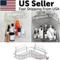 Corner Shower Caddy Shelf | No-Drill Triangular Bathroom Storage Rack