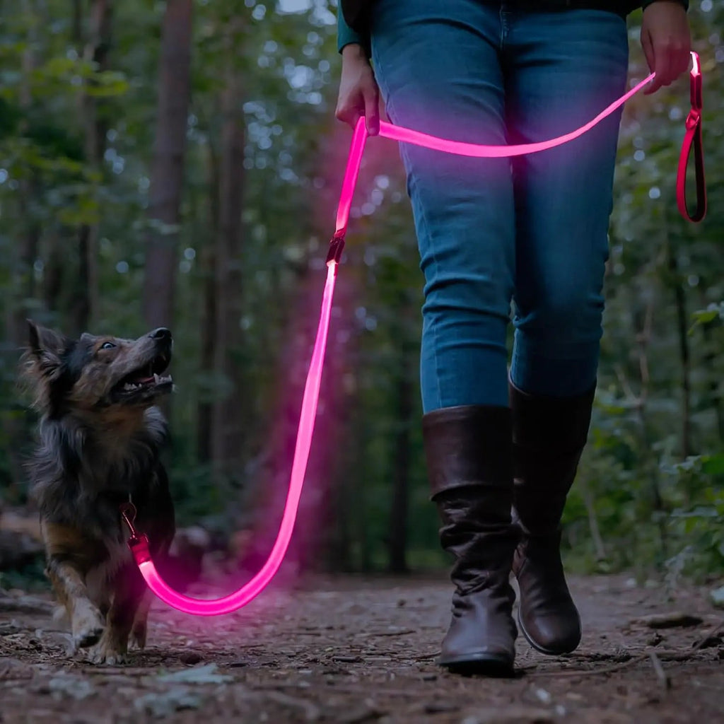 Light Up LED Dog Leash 6FT – USB Rechargeable