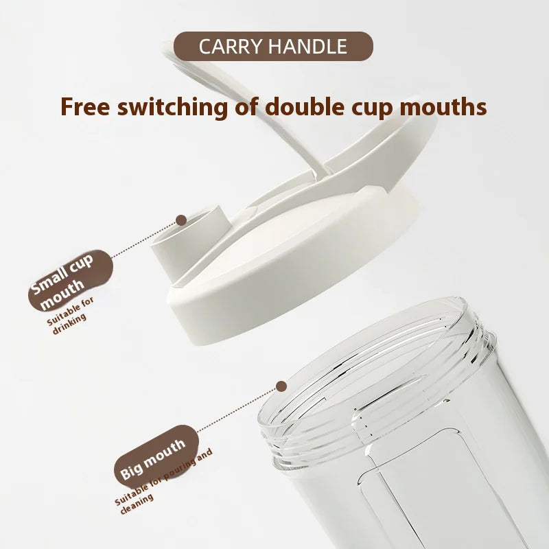 Electric Protein Shaker Bottle 400ML – USB Rechargeable Blender Cup