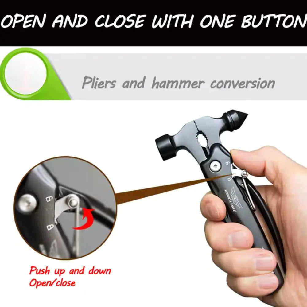 Multi-Tool Hammer Hatchet with Knife, Saw & Mini Claw