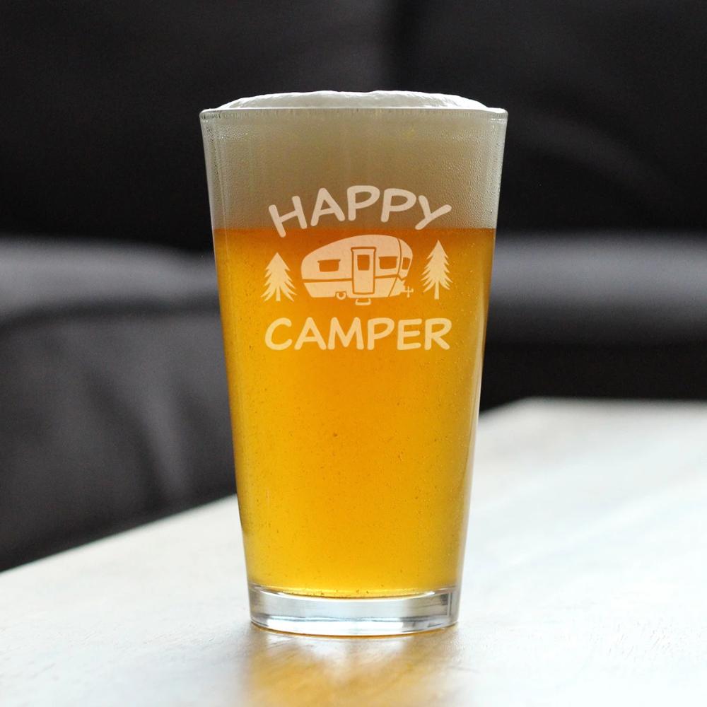 Happy Camper - Pint Glass for Beer