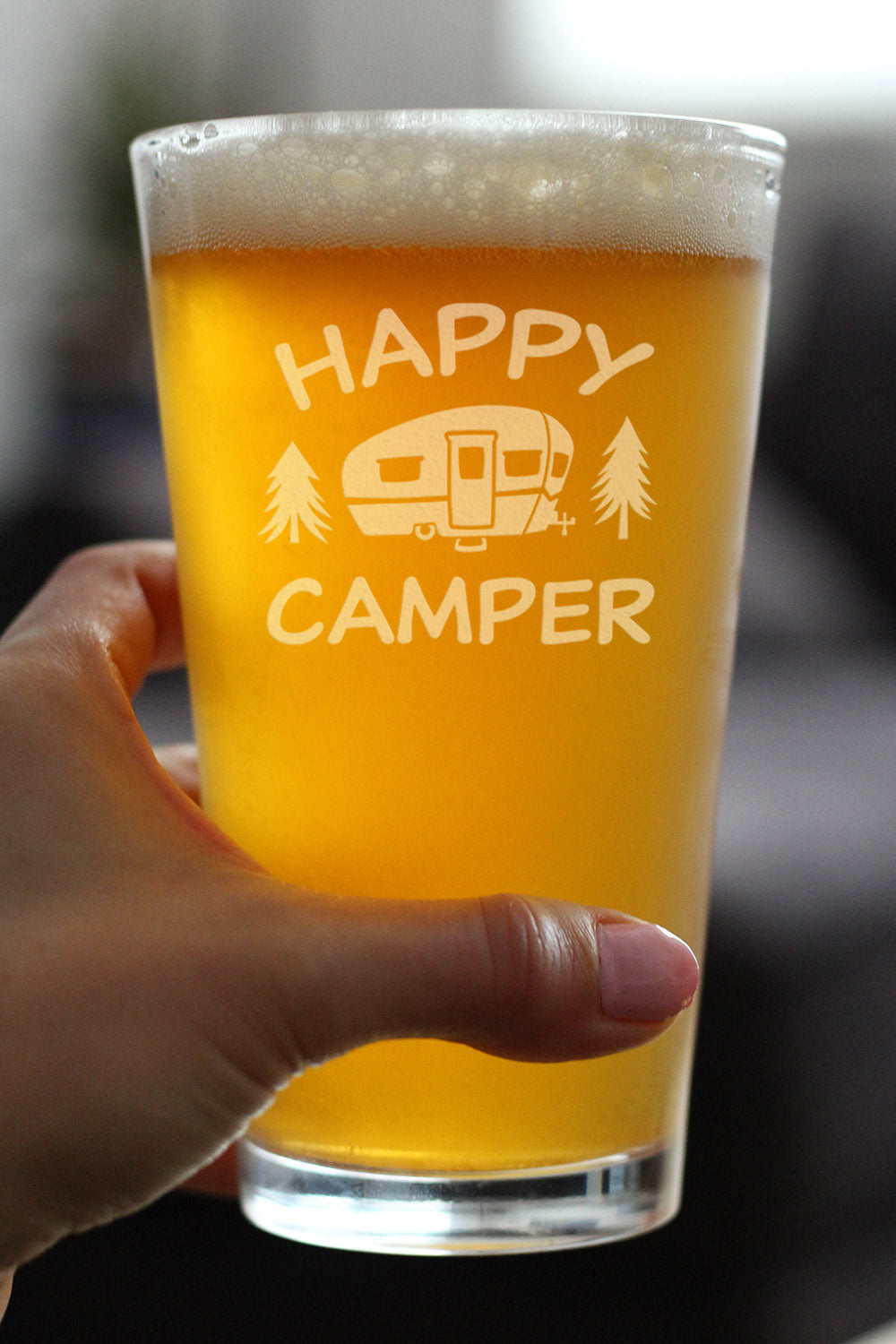 Happy Camper - Pint Glass for Beer