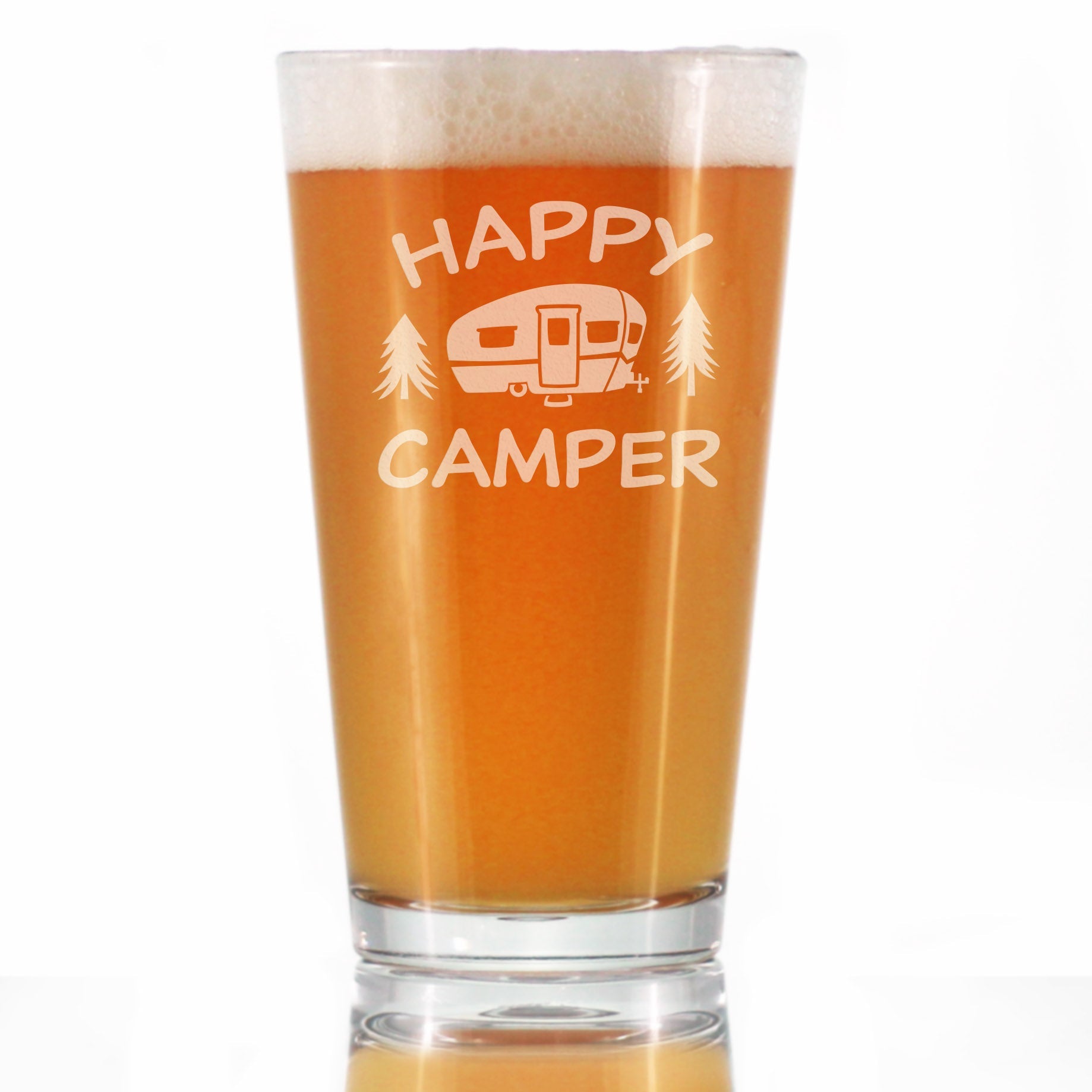 Happy Camper - Pint Glass for Beer