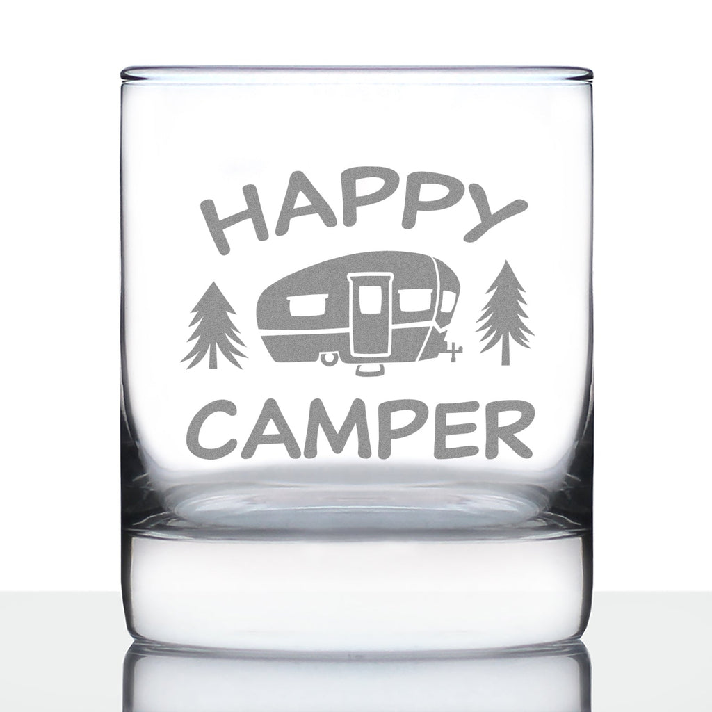 Happy Camper - Whiskey Rocks Glass