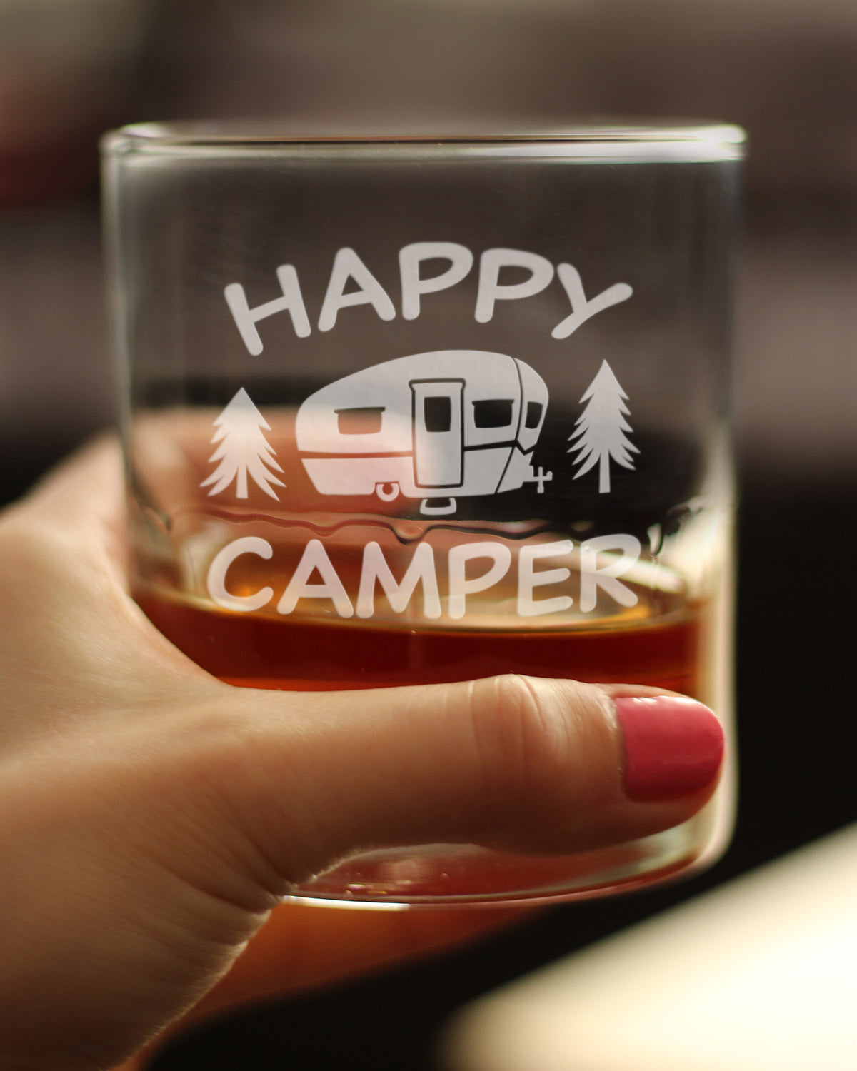 Happy Camper - Whiskey Rocks Glass