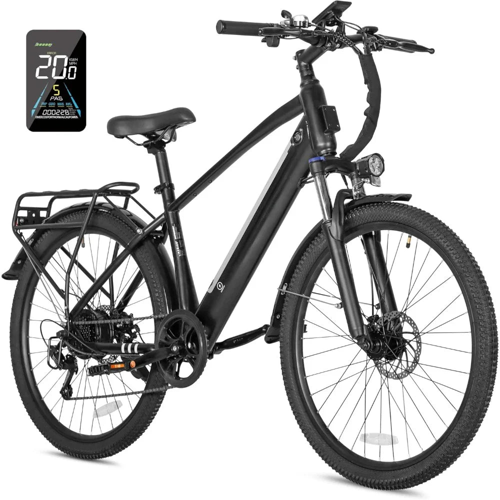 26" Electric Bike for Adults | 500W Motor, 35-Mile Range, 20MPH