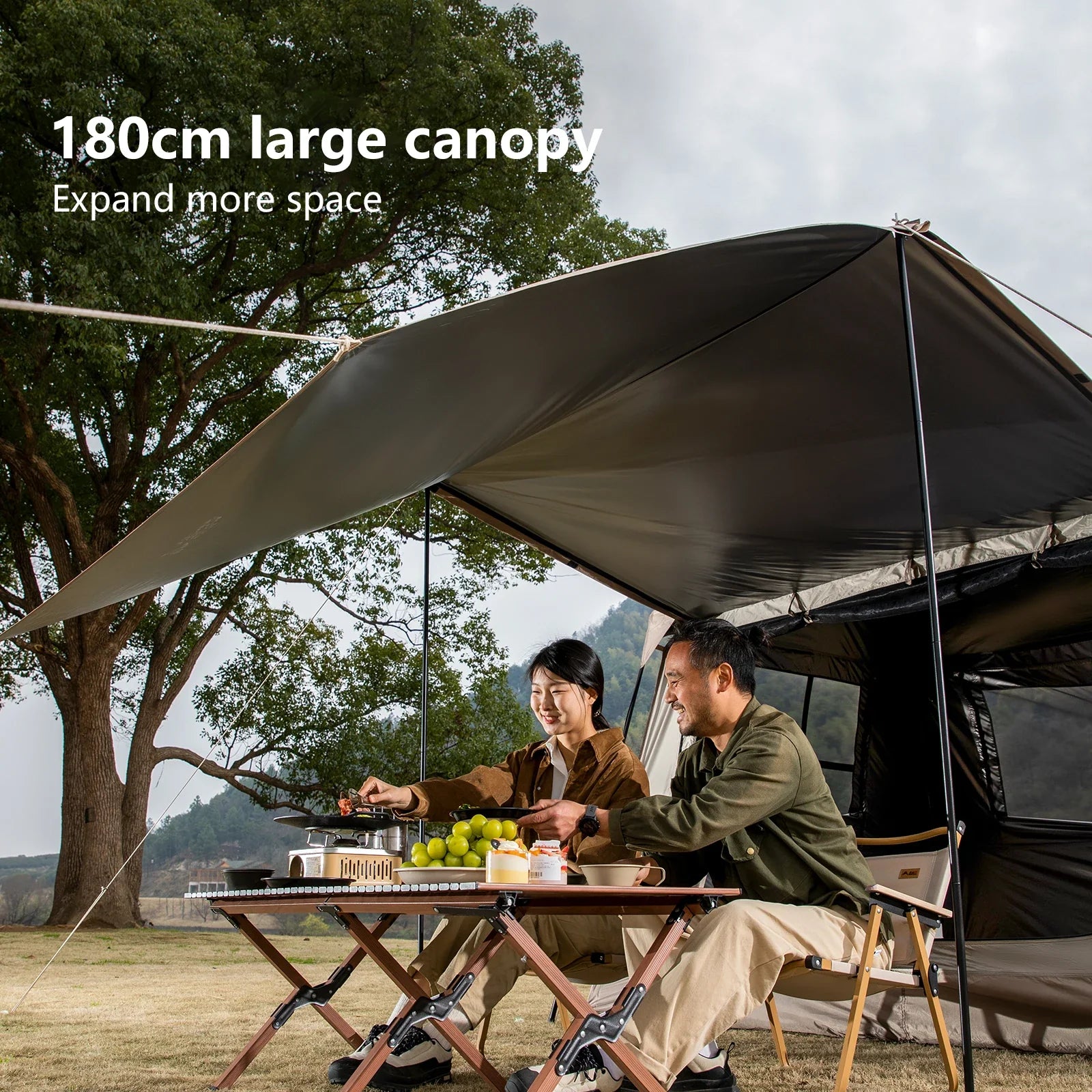 BISINNA 3-4 Person Cabin Tent – Instant Setup, Waterproof Family Camping Tent