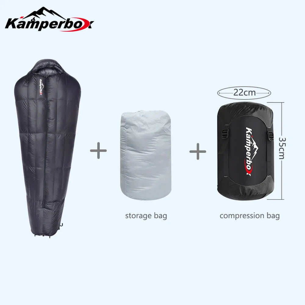 Kamperbox MP8000 Ultralight Winter Down Sleeping Bag – -25°C Rated