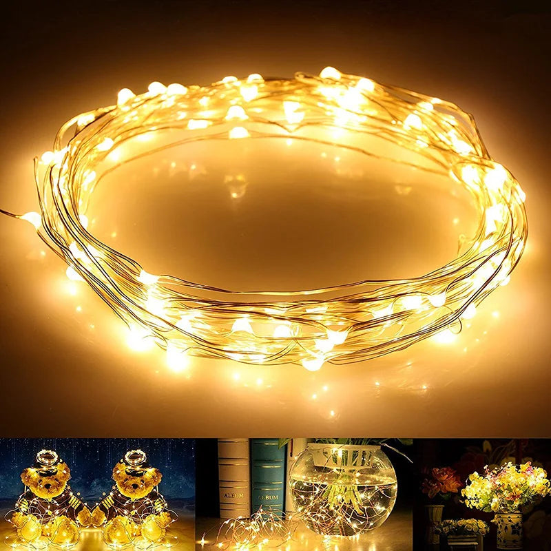 IRILUCN Solar LED String Lights – 50 to 300 LED, 8 Modes, Waterproof