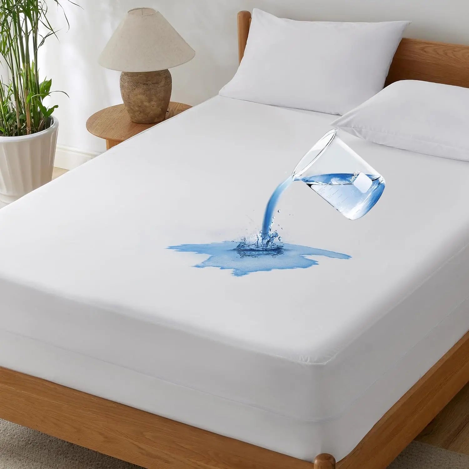 Bedsure Waterproof Zippered Mattress Protector | 6-Sided 12" Deep Encasement