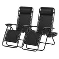 Zero Gravity Chair | Folding Patio Recliner with Cup Holder & Adjustable Headrest