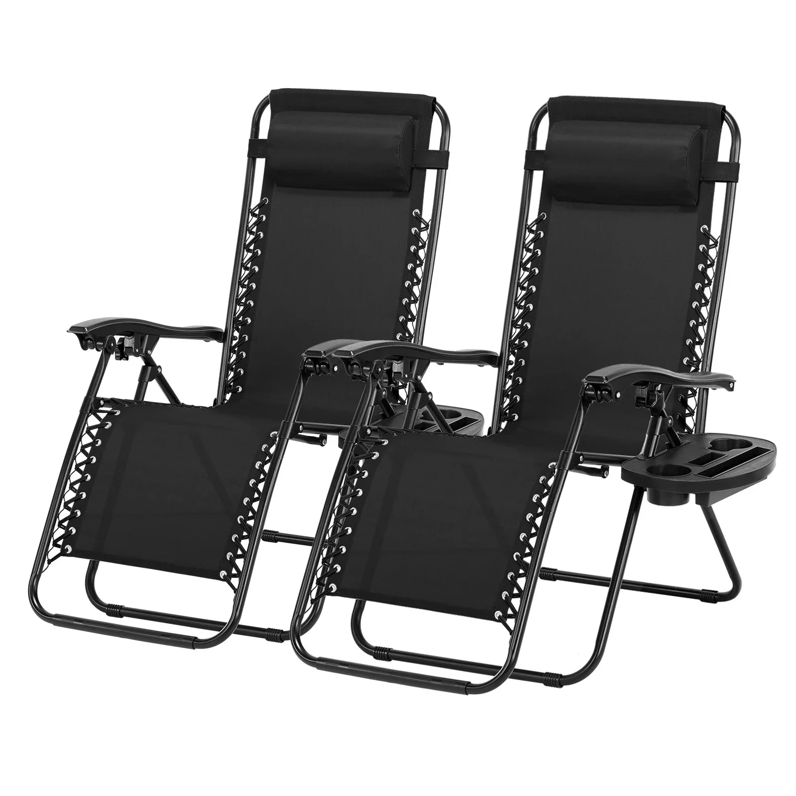 Zero Gravity Chair | Folding Patio Recliner with Cup Holder & Adjustable Headrest