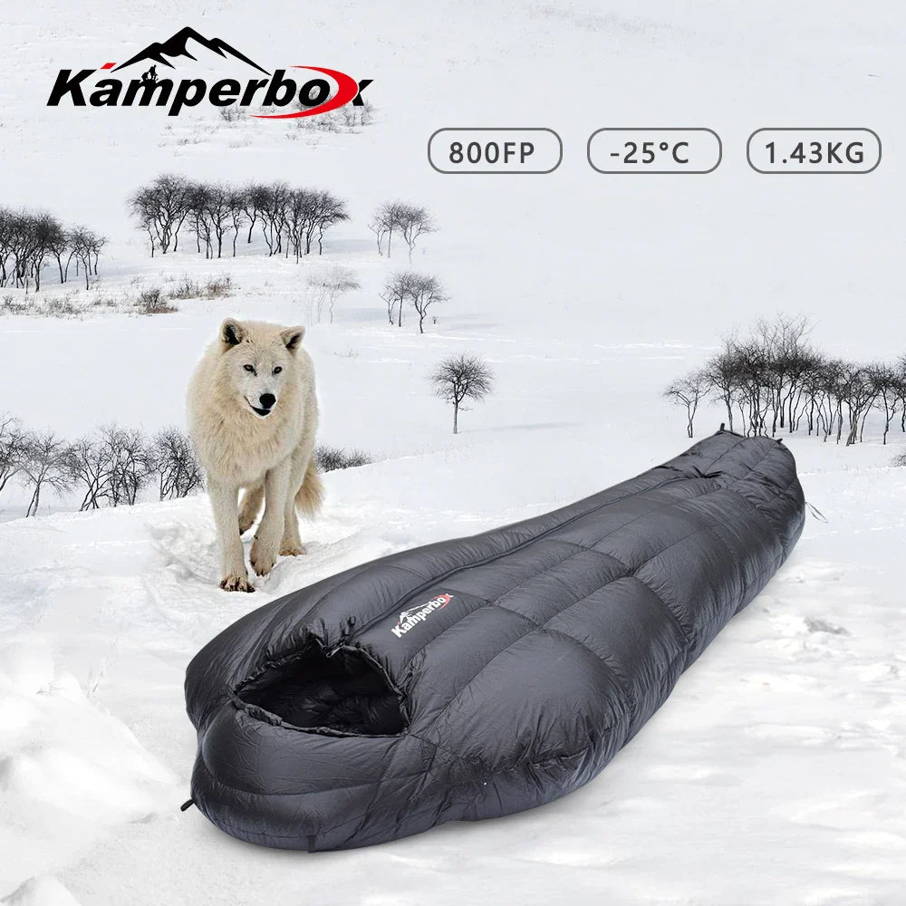 Kamperbox MP8000 Ultralight Winter Down Sleeping Bag – -25°C Rated