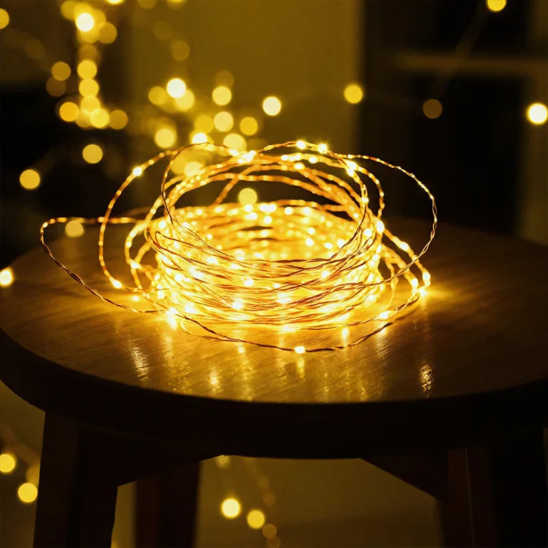 IRILUCN Solar LED String Lights – 50 to 300 LED, 8 Modes, Waterproof