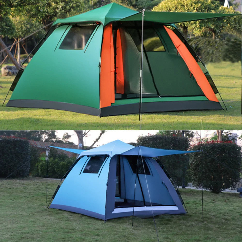 3-4 Person Instant Setup Camping Tent – Waterproof Pop-Up Tent with Skylight & Vestibule