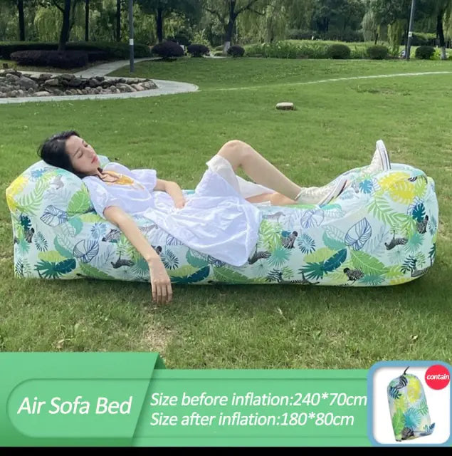 Inflatable Lounger Sofa Bed – Portable Air Couch for Camping, Beach & Outdoor Use