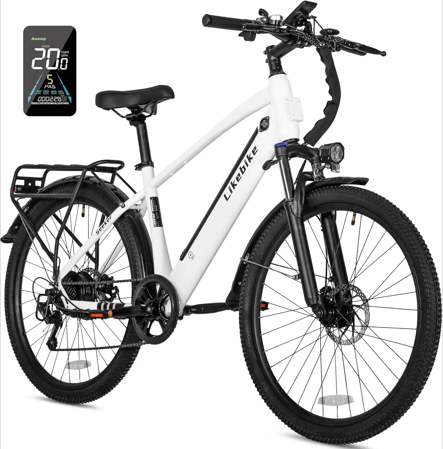 26" Electric Bike for Adults | 500W Motor, 35-Mile Range, 20MPH