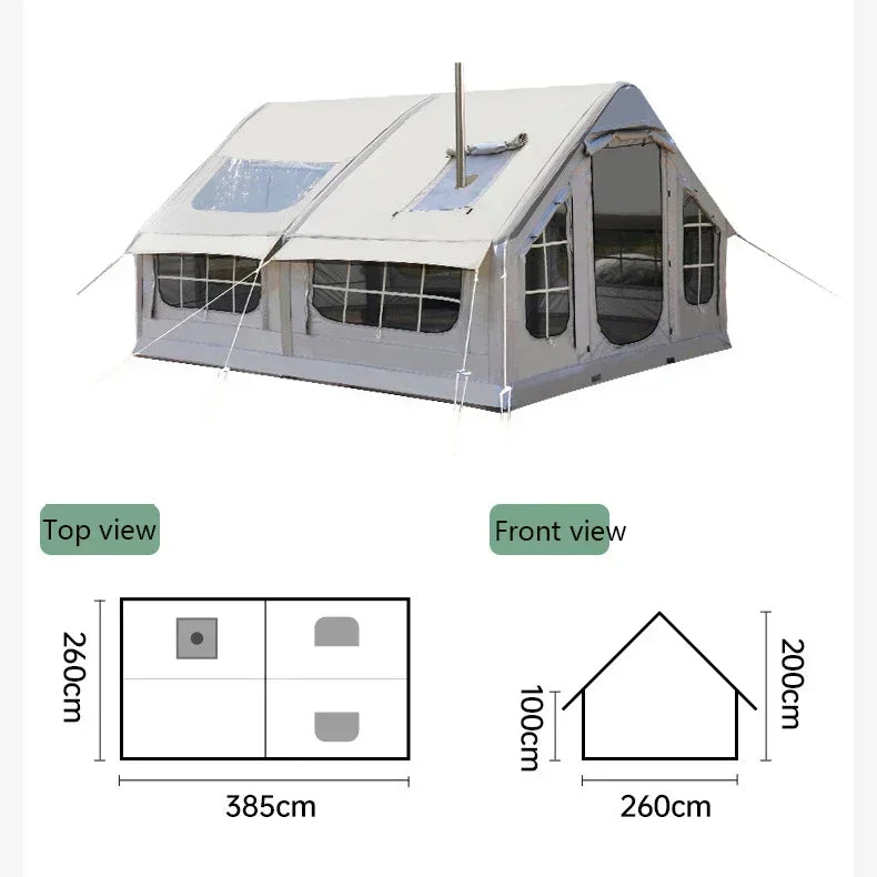 Inflatable Camping Tent | 6-8 Person, 10sqm, No-Build Setup