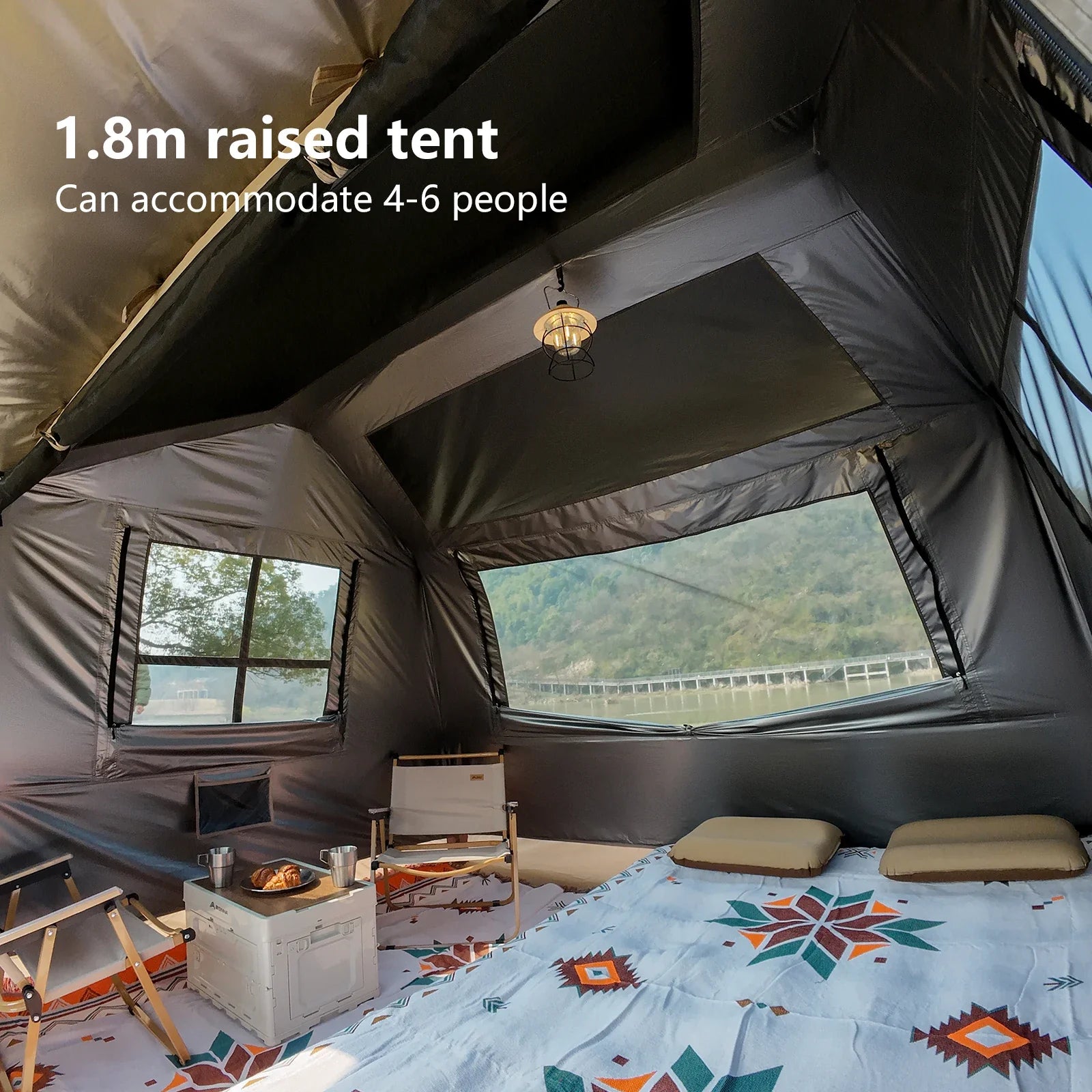 BISINNA 3-4 Person Cabin Tent – Instant Setup, Waterproof Family Camping Tent
